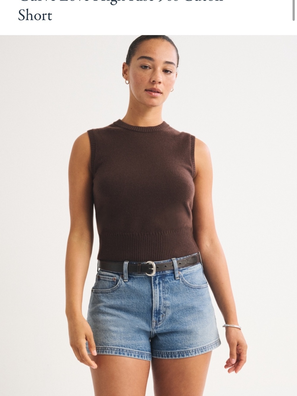 Abercrombie & Fitch Brown Knit Sleeveless Top